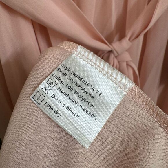 Ever Pretty Light Pink Maxi Tie Back Wedding Guest Bridesmaid Dress NWT Small/4 - Picture 8 of 8